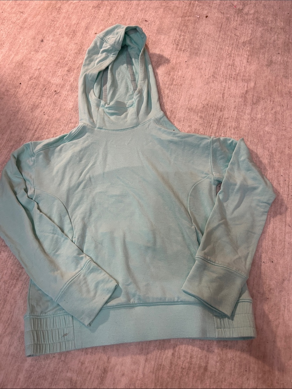 Light Aqua Kids Hooded Pullover Sweater